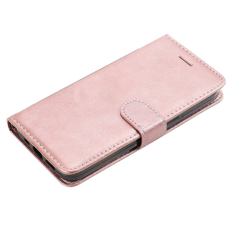 KT Leather Series-2 for Google Pixel 7 Pro 5G PU Leather Case Wallet Design Folio Stand Cover with Strap - Rose Gold