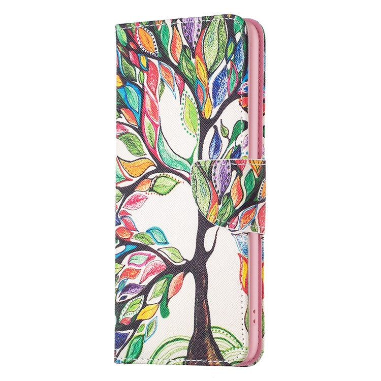 BF Pattern Printing Leather Series-1 for Google Pixel 7 PU Leather Wallet Phone Case Magnetic Clasp Imprinted Pattern Stand Protective Cover - Life Tree