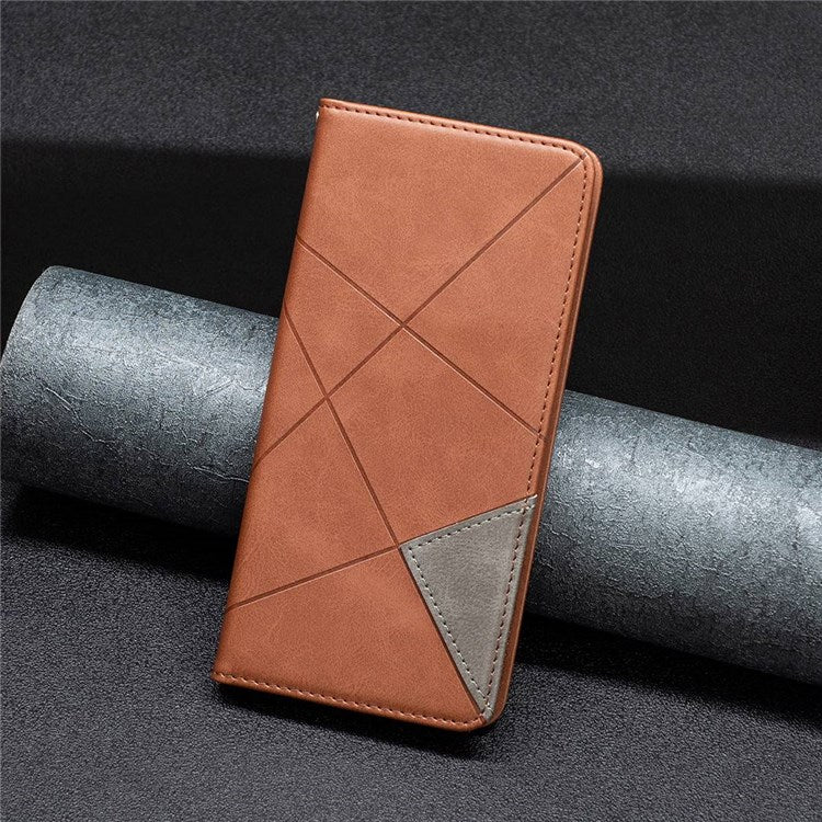 BF Imprinting Pattern Series-1 for Google Pixel 7 PU Leather Magnetic Auto Closing Stand Flip Cover Pattern Imprinted Folio Protective Phone Case with Card Holder - Brown