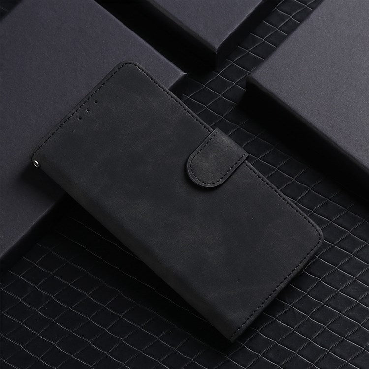 For Google Pixel 7 Pro 5G Phone Case Skin-touch Feeling PU Leather + TPU Stand Wallet Phone Cover - Black