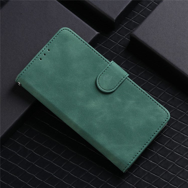 For Google Pixel 7 Pro 5G Phone Case Skin-touch Feeling PU Leather + TPU Stand Wallet Phone Cover - Green