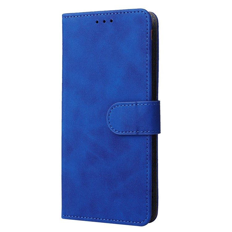 For Google Pixel 7 Skin-touch Feeling PU Leather + TPU Phone Cover Stand Wallet Shell Mobile Phone Case - Blue