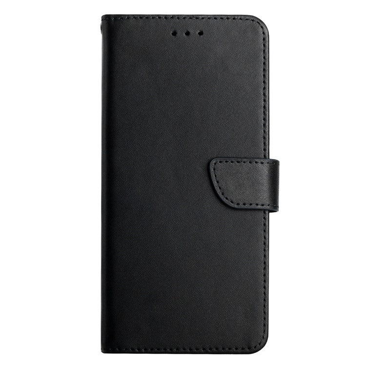 For Google Pixel 7 Magnetic Closing Genuine Leather Nappa Texture Full Protection Wallet Stand Mobile Phone Case - Black