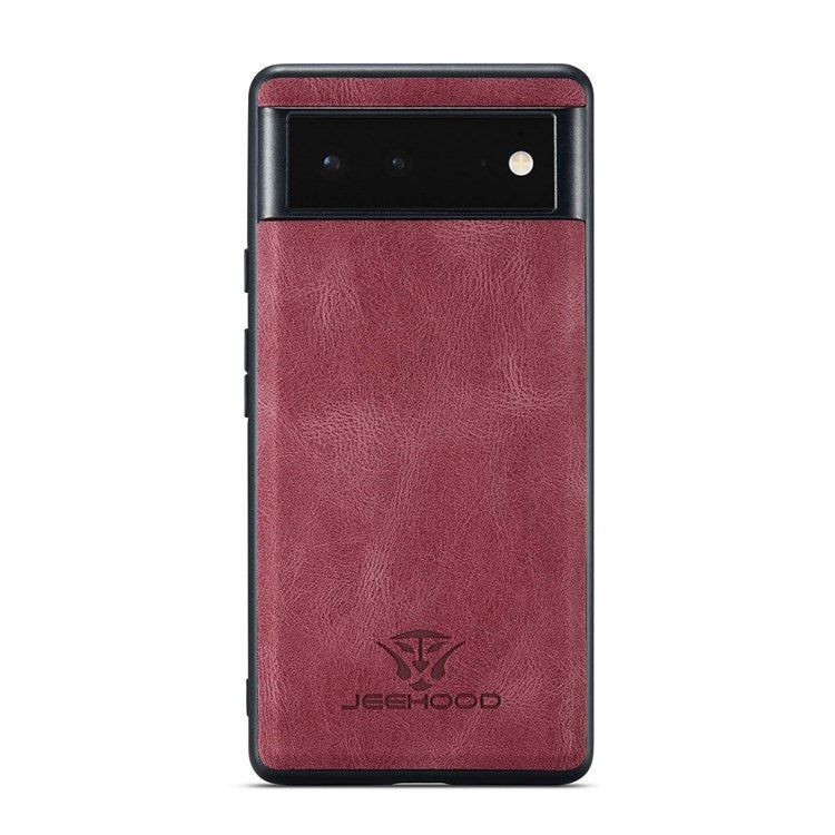 JEEHOOD Detachable Wallet Phone Case for Google Pixel 7, Kickstand PU Leather Coated TPU Shell - Red