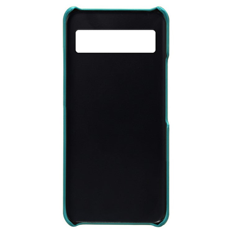 For Google Pixel 6a 5G Drop-proof Phone Case PU Leather Coating Wear-resistant Hard PC Protective Cover - Green