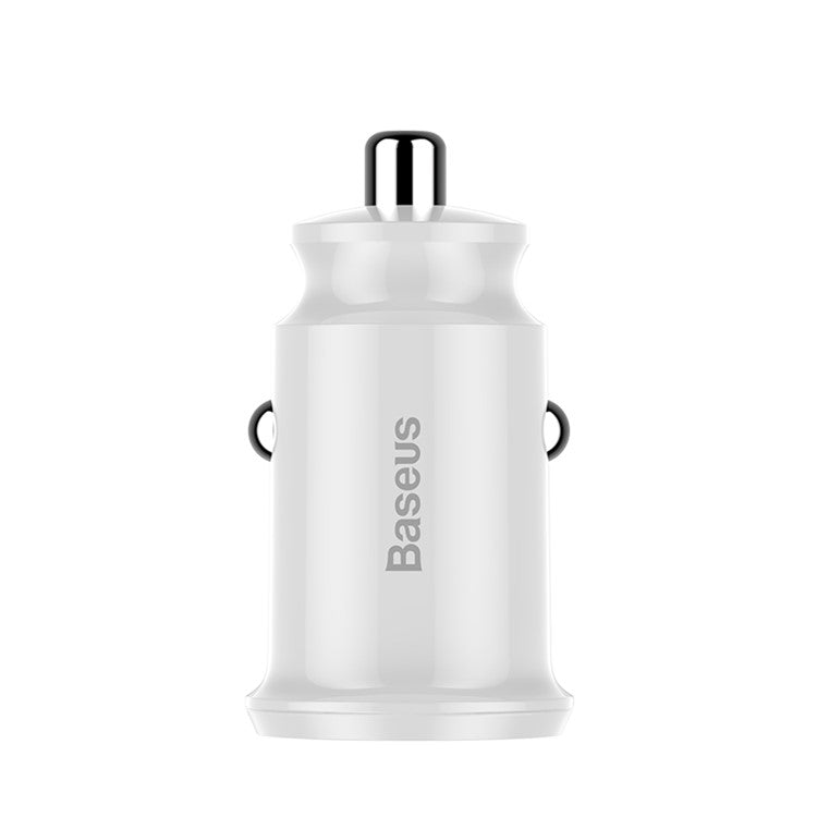 BASEUS Mini Smart Car Charger 3.1A Dual USB Quick Car ChargeAdapter for iPhone iPad Samsung Support CE/FCC/ROHS Certified White