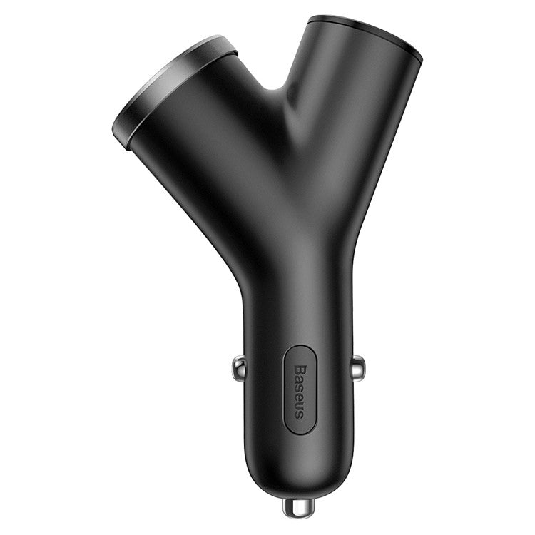 BASEUS BSC-C16N Dual USB Smart Extended Car Charger with Cigarette Lighter Socket - Black