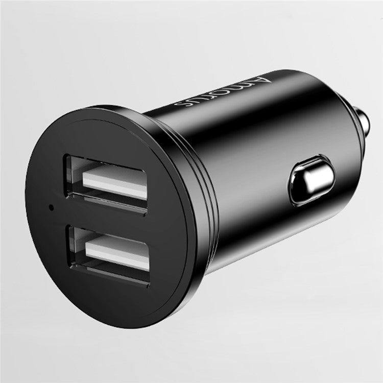 AMORUS CC-56 Dual USB 3.4A Fast Charging Car Charger Adapter for iPhone Samsung Huawei etc. - Black