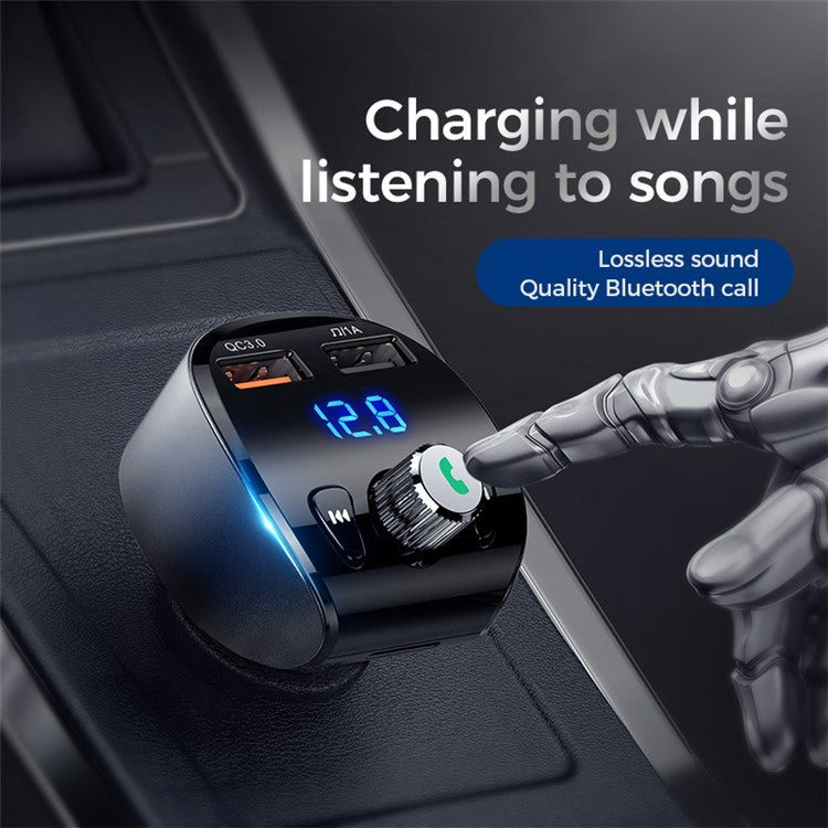 JOYROOM JR-CL02 Multi-function Bluetooth MP3 Player QC3.0 Quick Charge Car Charger