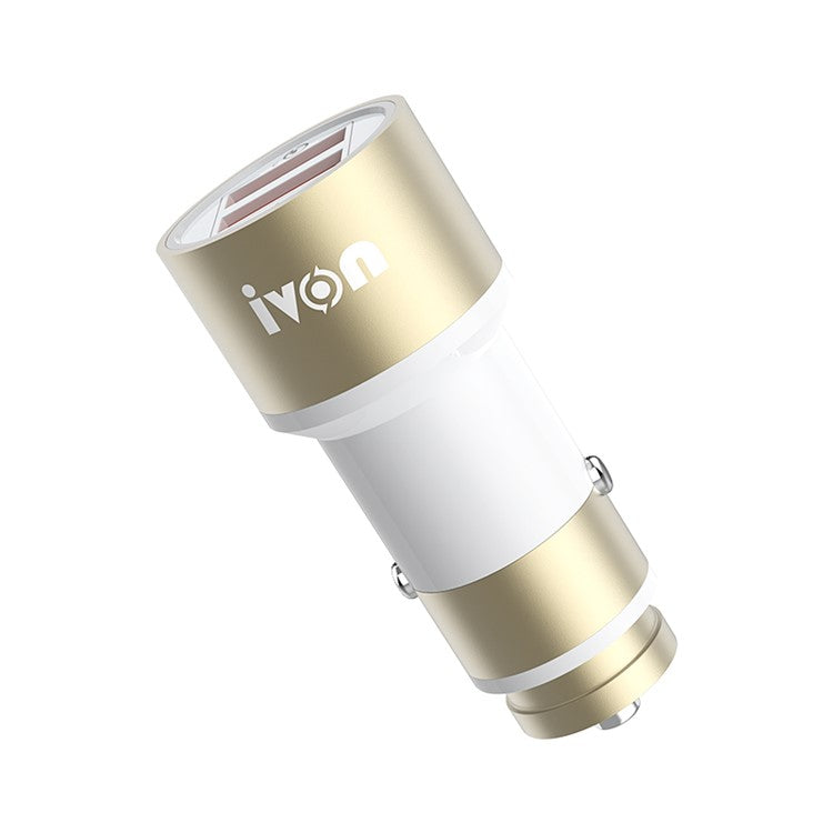 IVON CC33 36W 6A QC 3.0 Dual USB Fast Charging Cigarette Lighter Car Charger Adapter