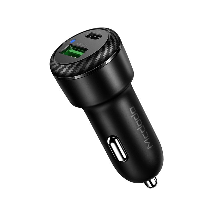 MCDODO CC-5970 MDD Dual Port Quick Charge QC3.0+PD 38W Car Charger Fast Charging Car Mobile Phone Charger Adapter