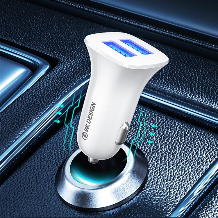 WK WP-C35 12W Dual Port USB Car Charger Fast Charging Power Adapter