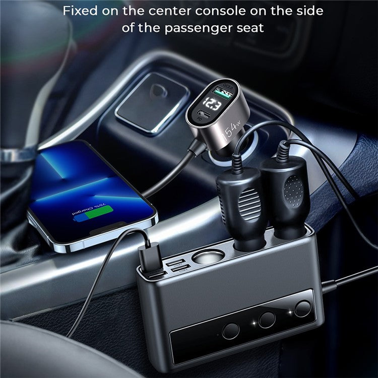 JOYROOM JR-CL06 3 Way Car Cigarette Lighter Socket Splitter PD+QC3.0 Multi-port Mobile Phone Charger