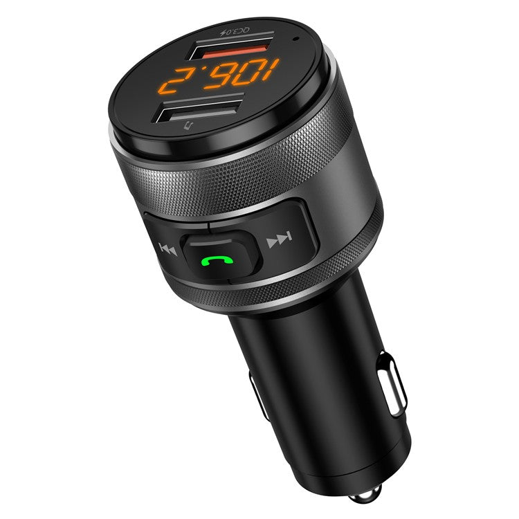 C57 Mini Dual USB QC3.0 Car Charger FM Transmitter Hands-free Call Bluetooth MP3 Music Player