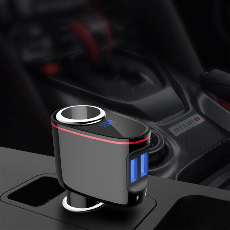 LOHEE S-06A Dual USB Car Charger Voltage Detection Cigarette Lighter Socket Charge Adapter