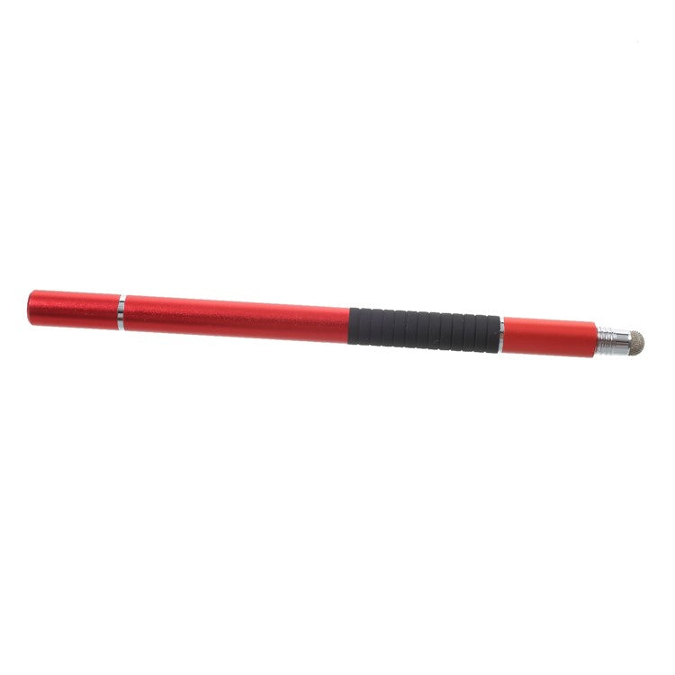 3-in-1 Touch Screen Stylus Pen + Drawing Pen + Ball Point Pen for iPhone iPad Samsung etc. - Red