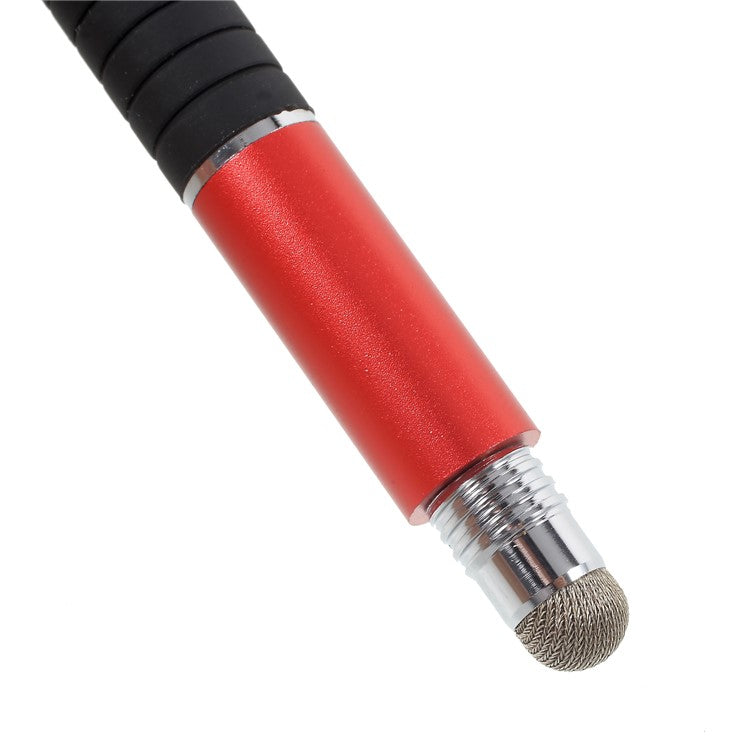 3-in-1 Touch Screen Stylus Pen + Drawing Pen + Ball Point Pen for iPhone iPad Samsung etc. - Red