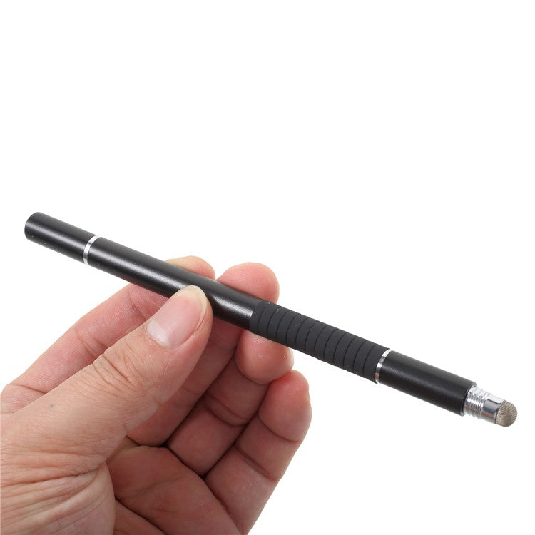 3-in-1 Touch Screen Stylus Pen + Drawing Pen + Ball Point Pen for iPhone iPad Samsung etc. - Black