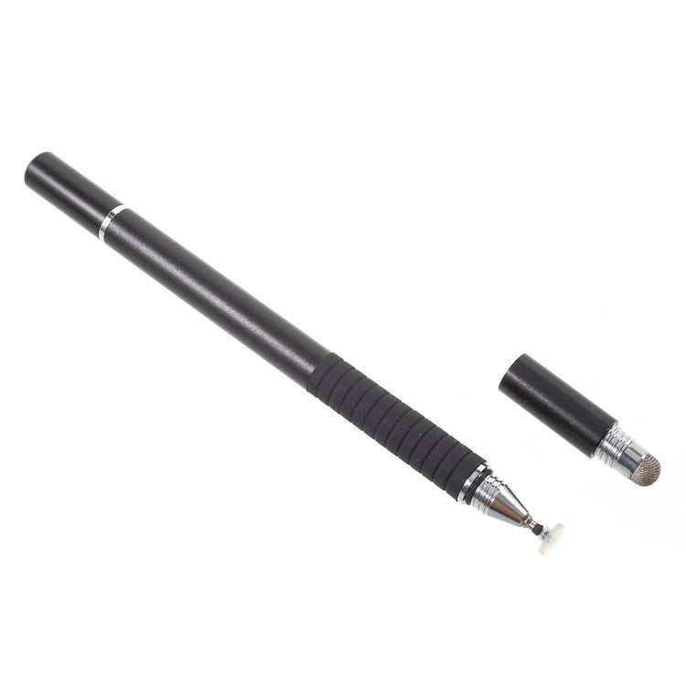 3-in-1 Touch Screen Stylus Pen + Drawing Pen + Ball Point Pen for iPhone iPad Samsung etc. - Black