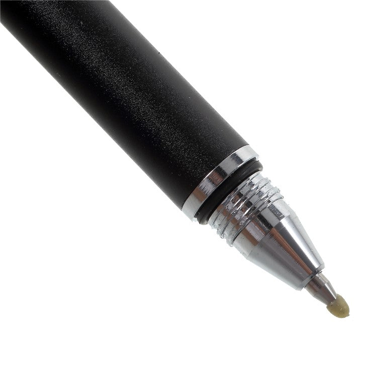 3-in-1 Touch Screen Stylus Pen + Drawing Pen + Ball Point Pen for iPhone iPad Samsung etc. - Black