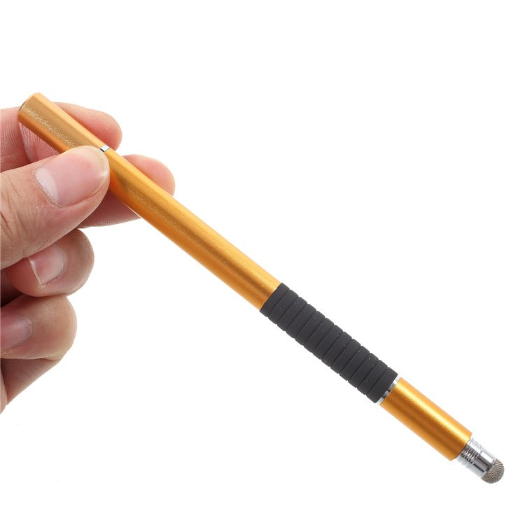 3-in-1 Touch Screen Stylus Pen + Drawing Pen + Ball Point Pen for iPhone iPad Samsung etc. - Gold