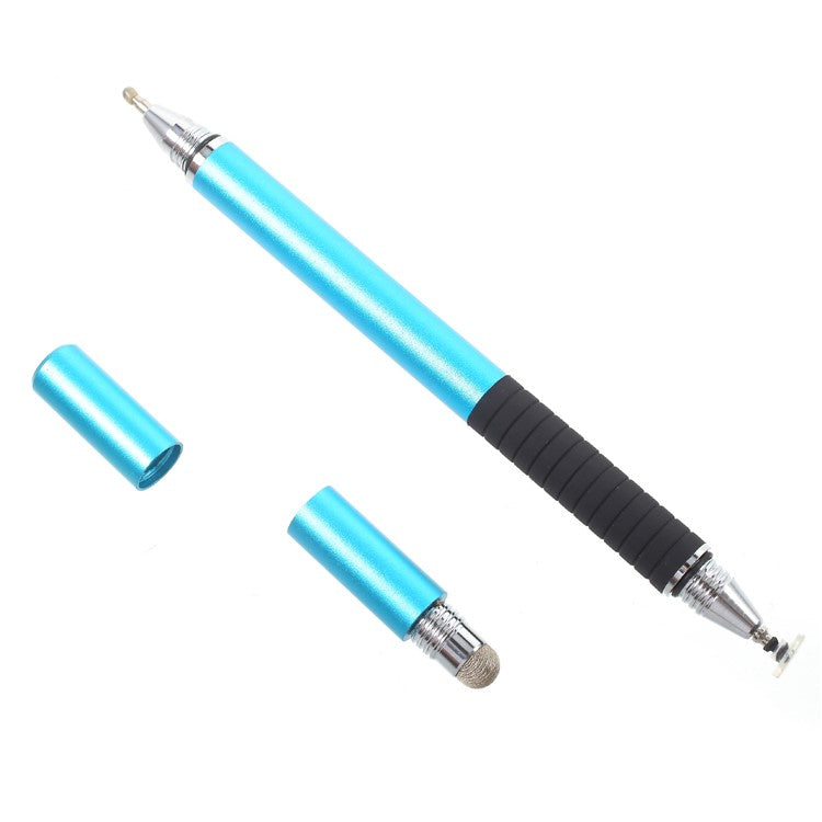 3-in-1 Touch Screen Stylus Pen + Drawing Pen + Ball Point Pen for iPhone iPad Samsung etc. - Baby Blue