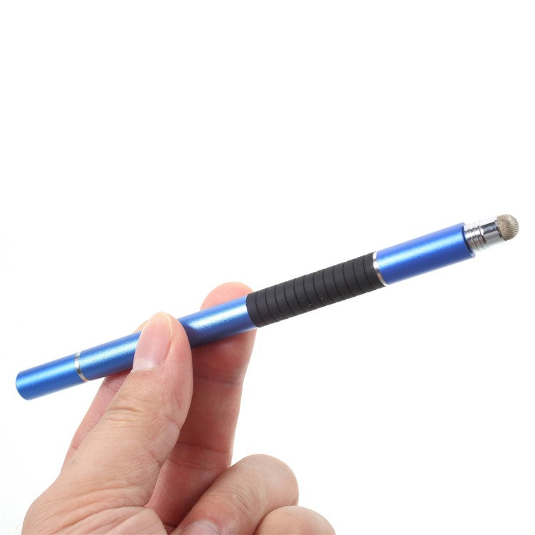 3-in-1 Touch Screen Stylus Pen + Drawing Pen + Ball Point Pen for iPhone iPad Samsung etc. - Dark Blue