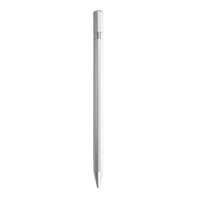 2 in 1 Muto-Function Stylus Pen with Ball Point Pen Feature for iPhone Samsung Sony etc. - Grey