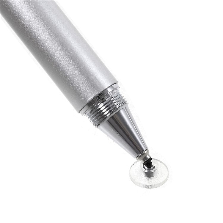 2 in 1 Muto-Function Stylus Pen with Ball Point Pen Feature for iPhone Samsung Sony etc. - Grey