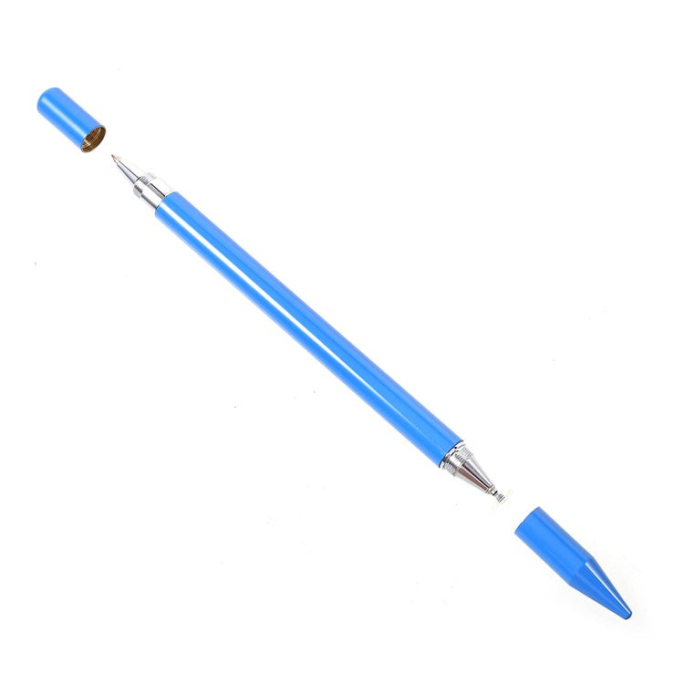 2 in 1 Muto-Function Stylus Pen with Ball Point Pen Feature for iPhone Samsung Sony etc. - Blue