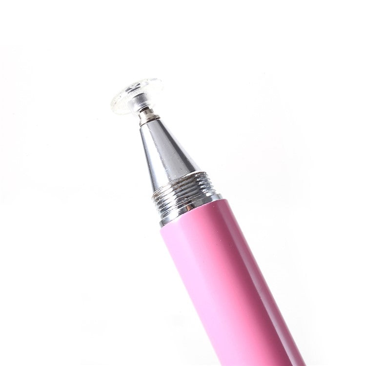 2 in 1 Muto-Function Stylus Pen with Ball Point Pen Feature for iPhone Samsung Sony etc. - Pink