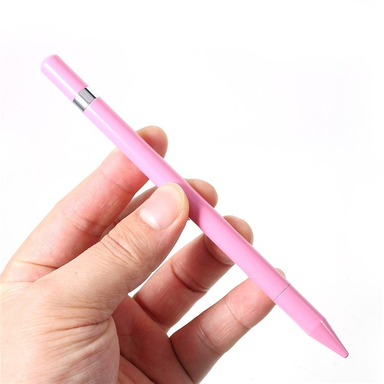 2 in 1 Muto-Function Stylus Pen with Ball Point Pen Feature for iPhone Samsung Sony etc. - Pink