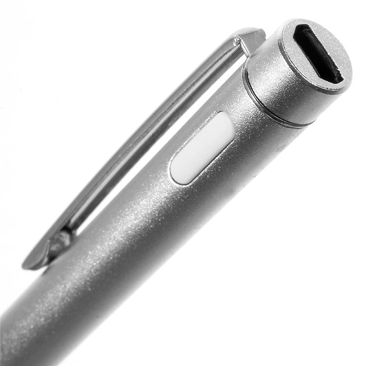 2.0mm High-precision Capacitive Touch Screen Pen Metal Tip for iPhone iPad Samsung - Silver Color