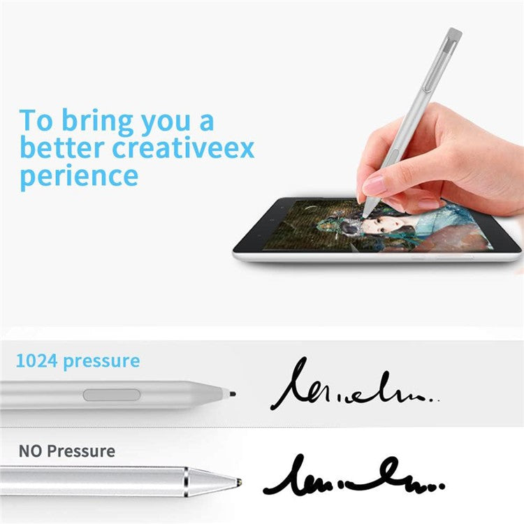 P303 For Microsoft Surface Pro 4/5/6/Go 2 Stylus Pen High Sensitive 1024 Pressure Level Drawing Writing Active Capacitive Pen - Black