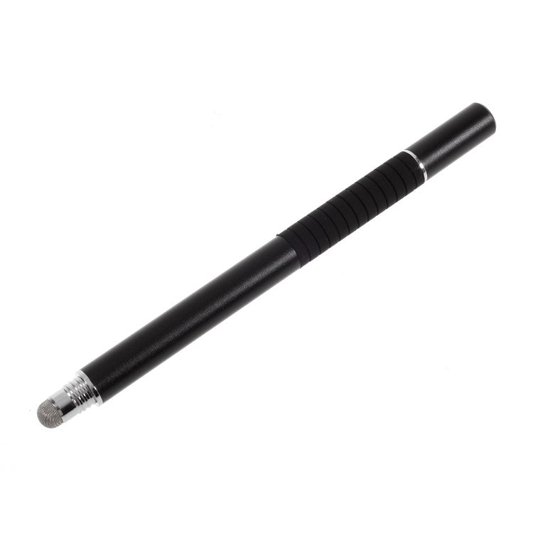 2-in-1 Disc Stylus Touch Screen Pen for Capacitive Touch Screen Smartphone and Tablet - Black