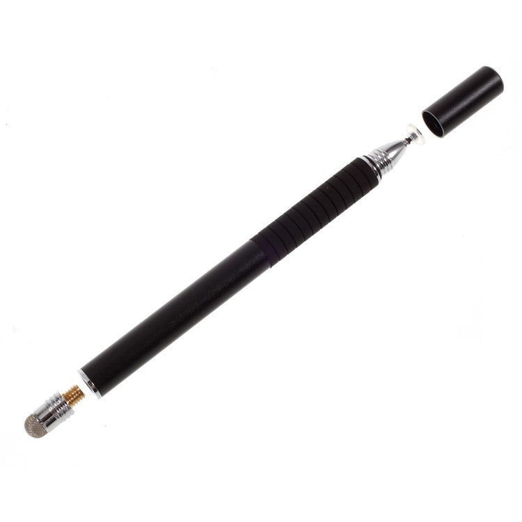 2-in-1 Disc Stylus Touch Screen Pen for Capacitive Touch Screen Smartphone and Tablet - Black