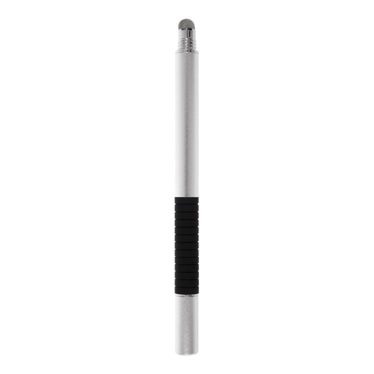 2-in-1 Disc Stylus Touch Screen Pen for Capacitive Touch Screen Smartphone and Tablet - Silver