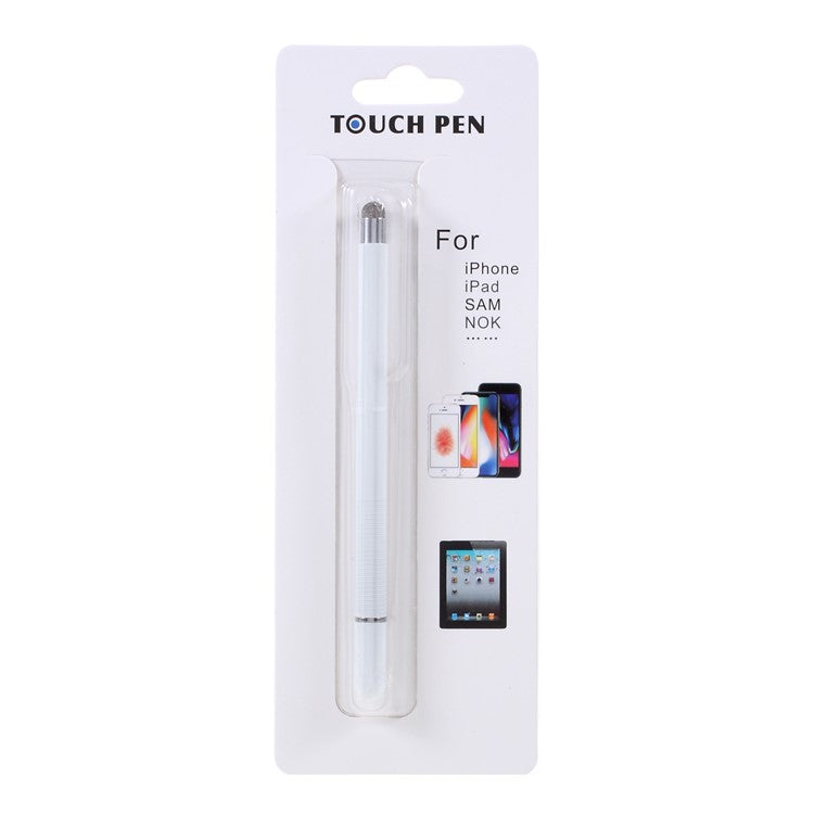 2 in 1 Stylus Touch Screen Pens for All Capacitive Touch Screens - White