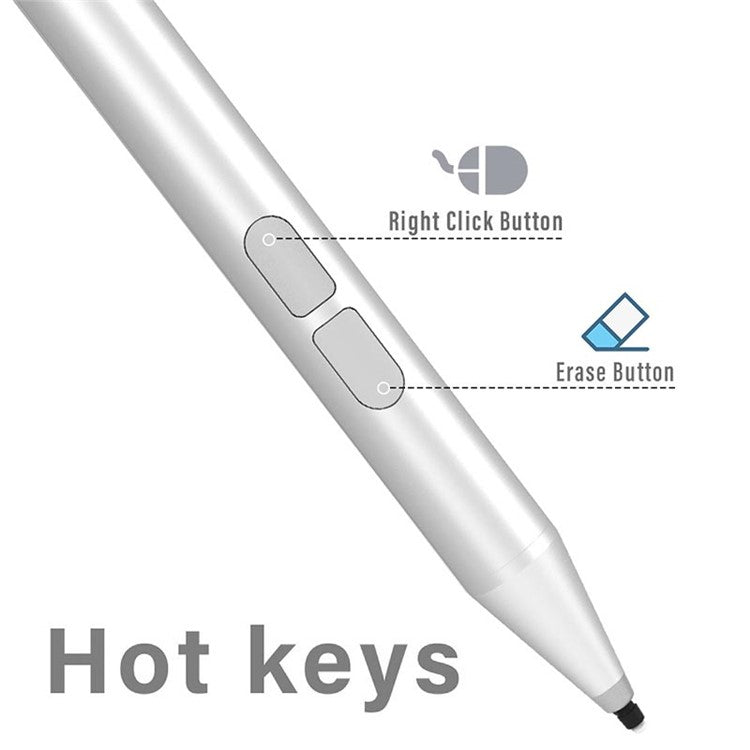 JD02 Laptop Stylus Pen Anti-inadvertent Touch High Sensitive Capacitive Pen for Microsoft Surface Notebook - Silver