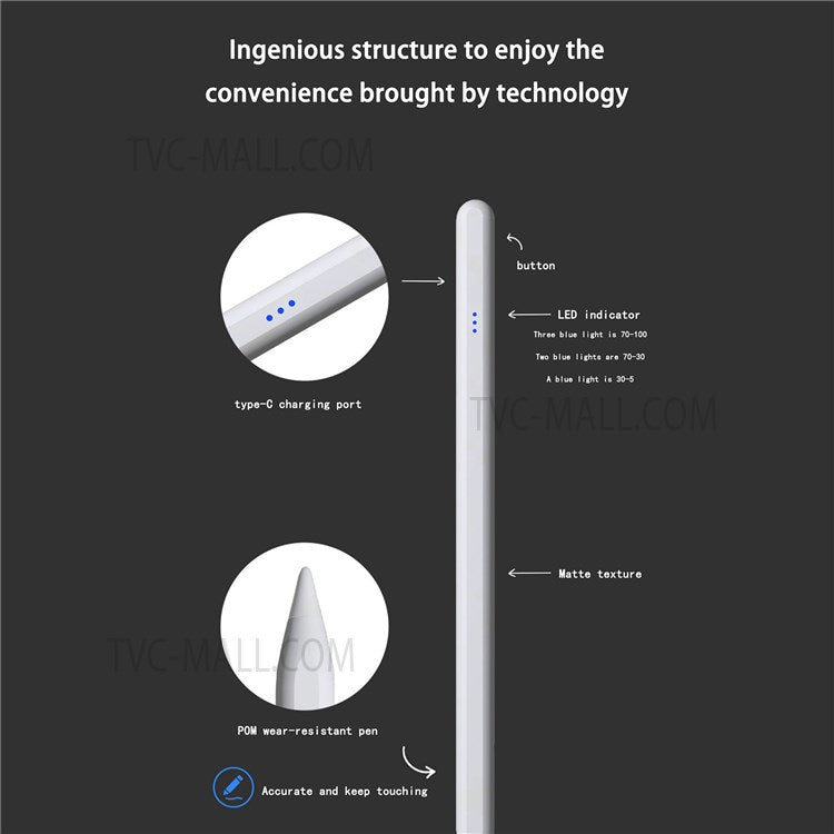 JT17 High Precision Sensitive Active Stylus with POM Tip Touch Screen Pen for Cell Phone Tablet