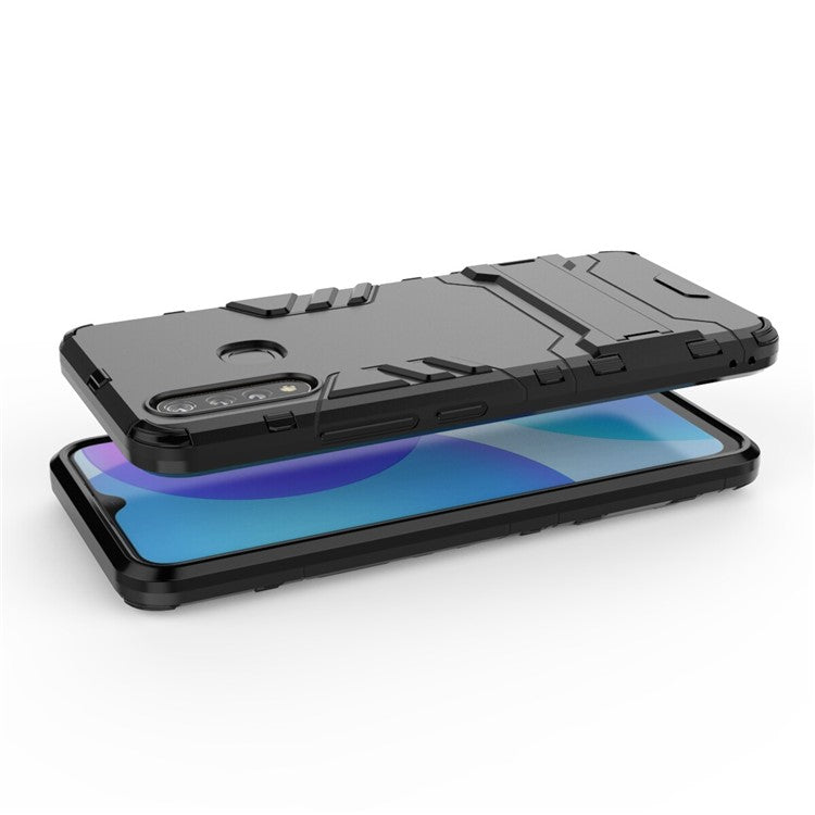 Cool Guard PC + TPU Combo Cover with Kickstand for vivo U3 / Y19 - Black