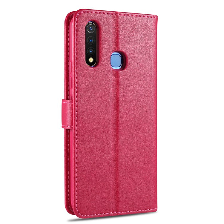 AZNS PU Leather Wallet Mobile Cover for vivo U3/Y19/Y5s - Rose