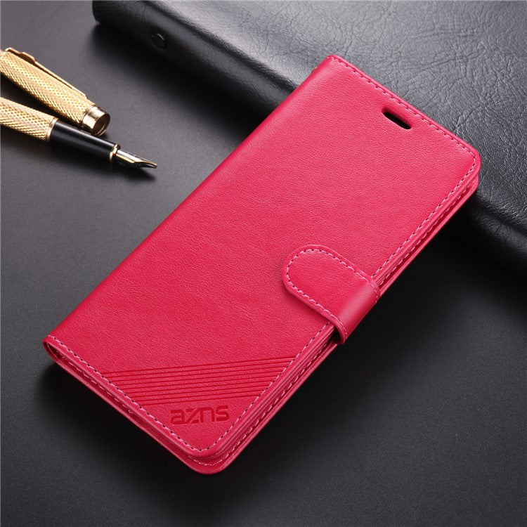 AZNS PU Leather Wallet Mobile Cover for vivo U3/Y19/Y5s - Rose