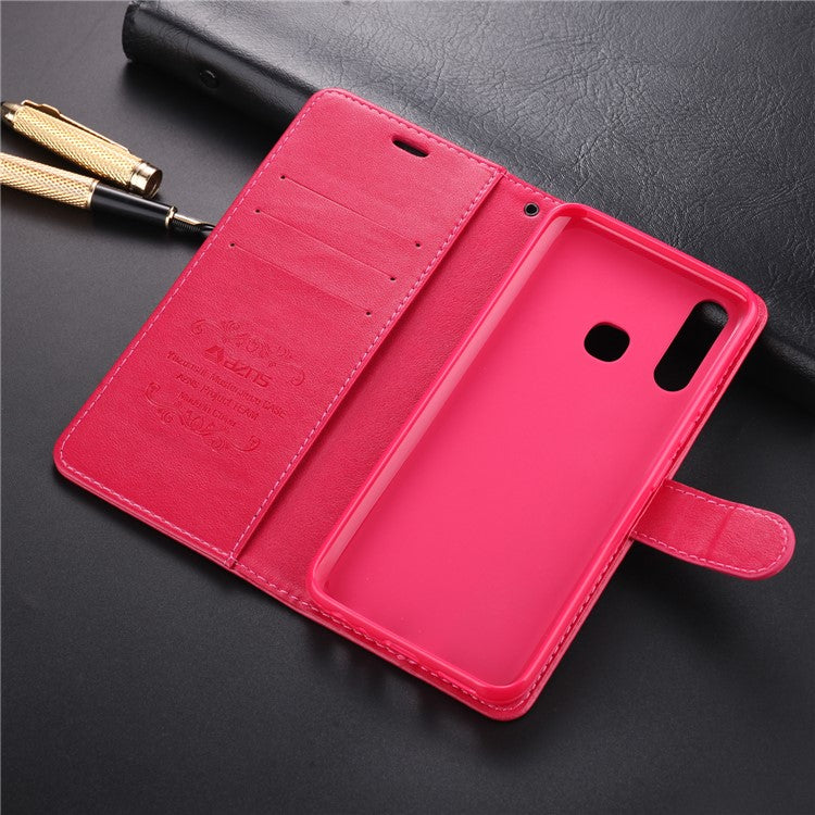 AZNS PU Leather Wallet Mobile Cover for vivo U3/Y19/Y5s - Rose