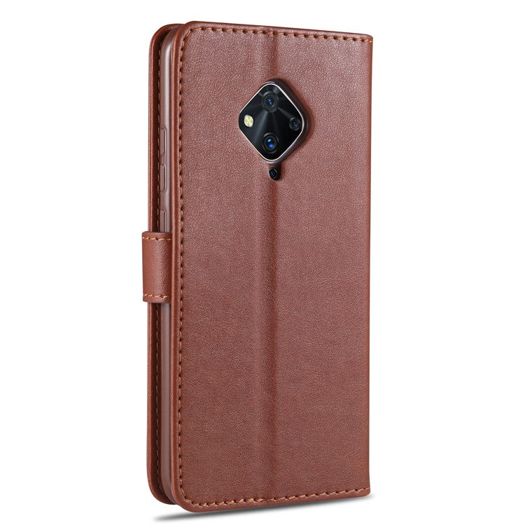 AZNS PU Leather with Wallet Mobile Shell for vivo V17/Y9s - Brown