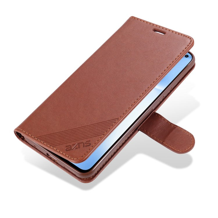 AZNS PU Leather with Wallet Mobile Shell for vivo V17/Y9s - Brown