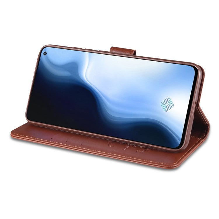 AZNS PU Leather with Wallet Mobile Shell for vivo V17/Y9s - Brown