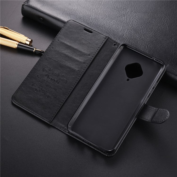 AZNS PU Leather with Wallet Mobile Shell for vivo V17/Y9s - Black