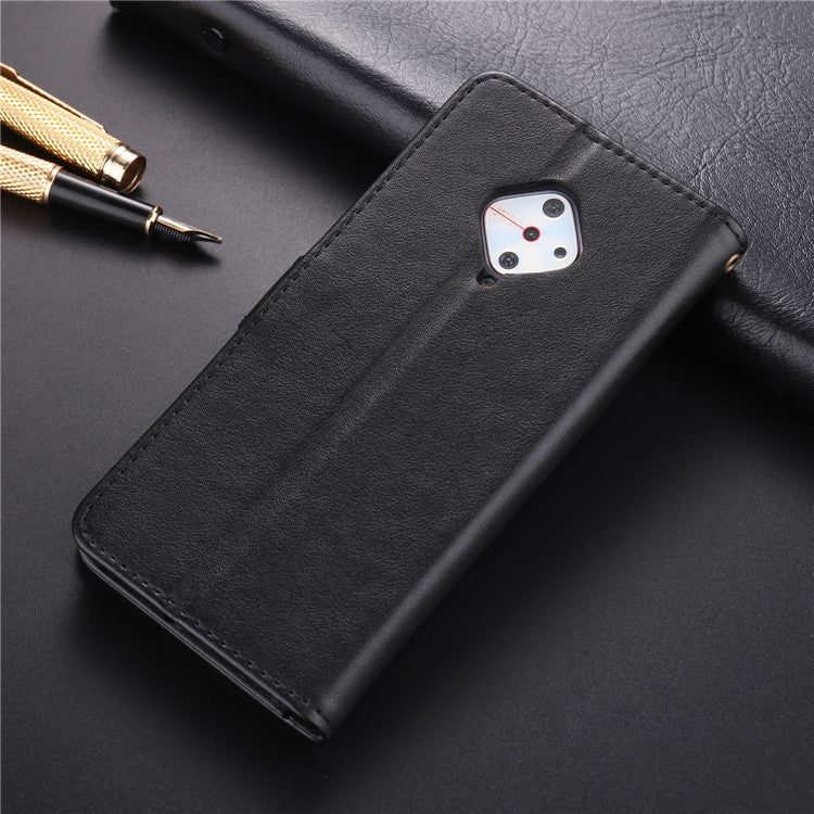 AZNS PU Leather with Wallet Mobile Shell for vivo V17/Y9s - Black