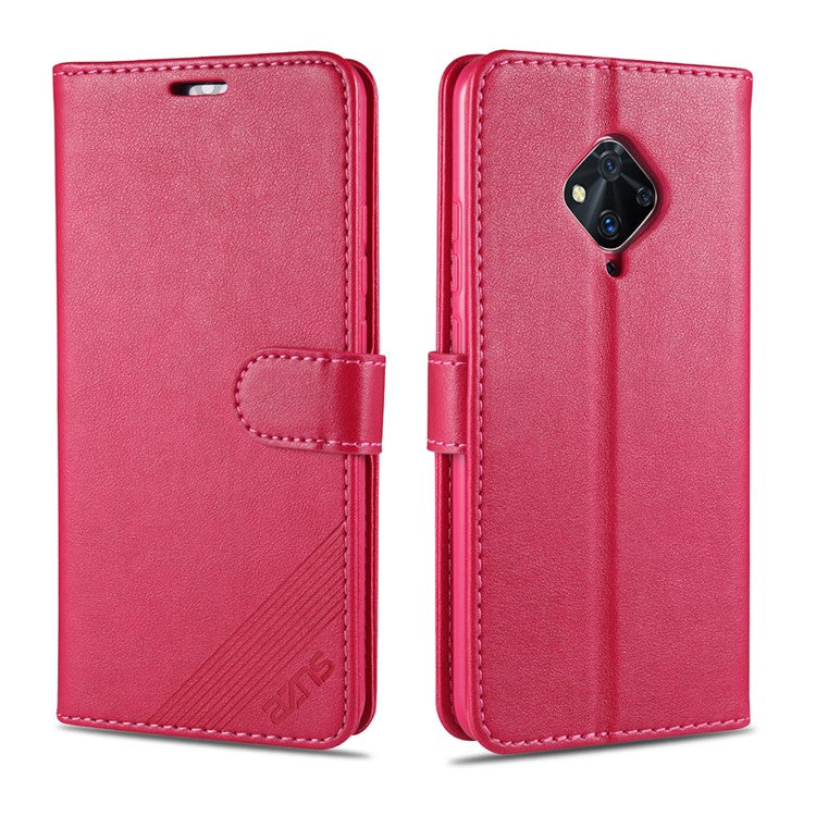 AZNS PU Leather with Wallet Mobile Shell for vivo V17/Y9s - Rose